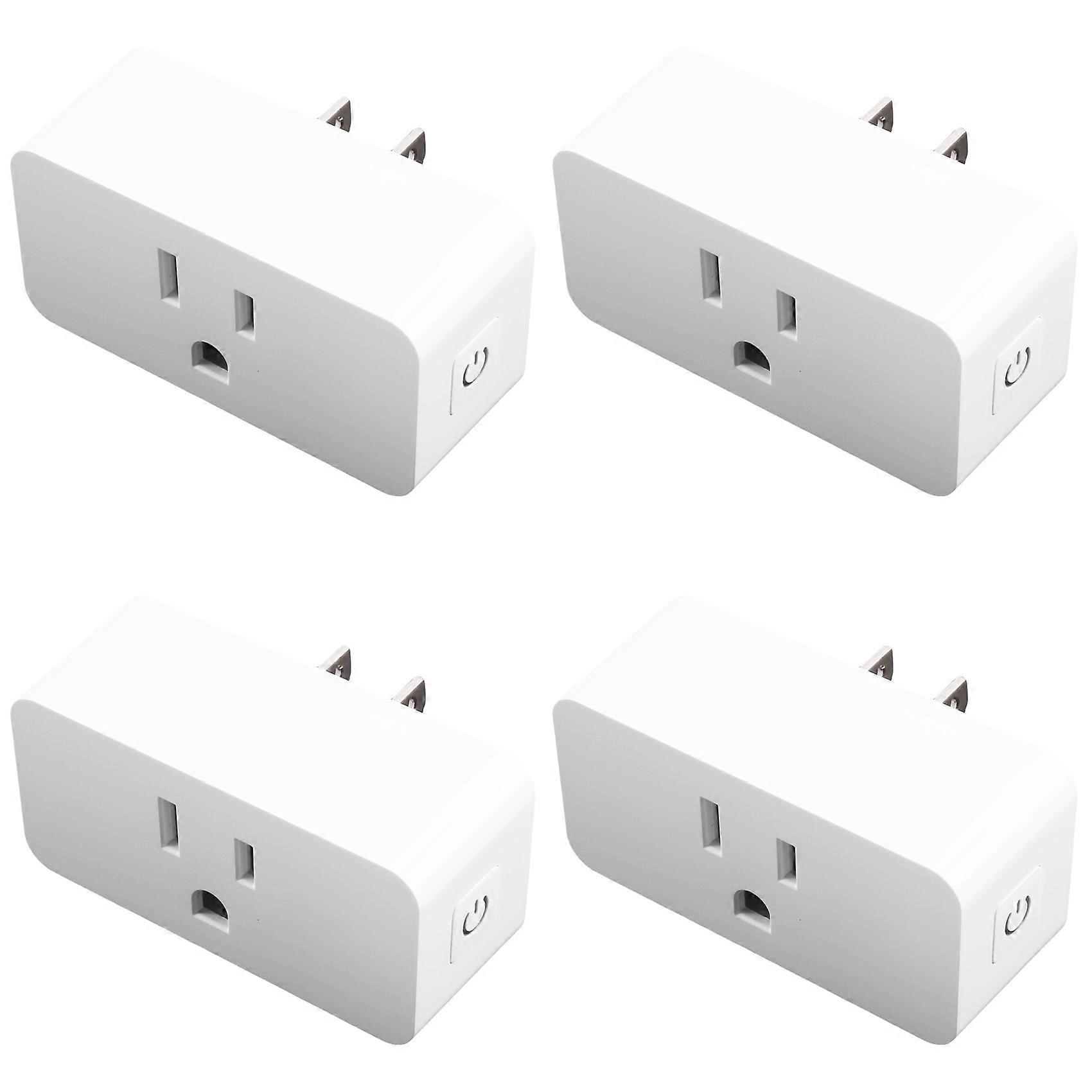 4pcs Tuya WiFi US Standard Zigbee Smart Socket Switch Voice Phone Remote Control US Plug