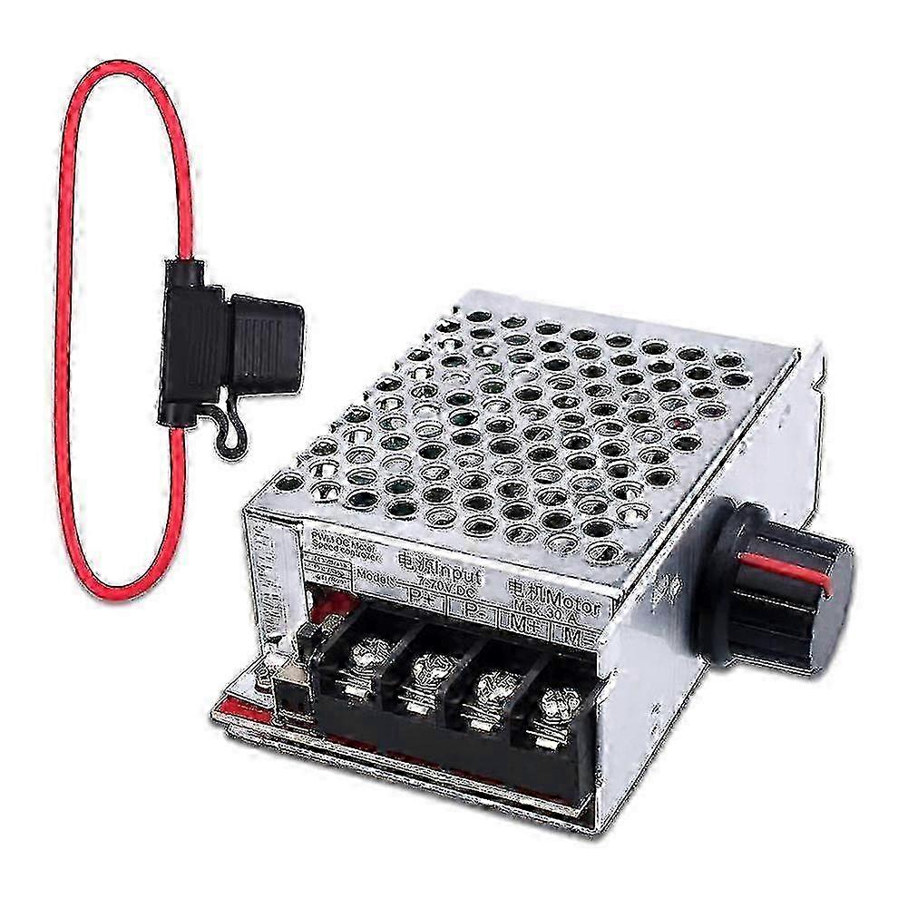 7-70v 30a Pwm Dc Motor Speed Controller Switch Control 12v 24v 36v 48v With 30 Amp Fuse w