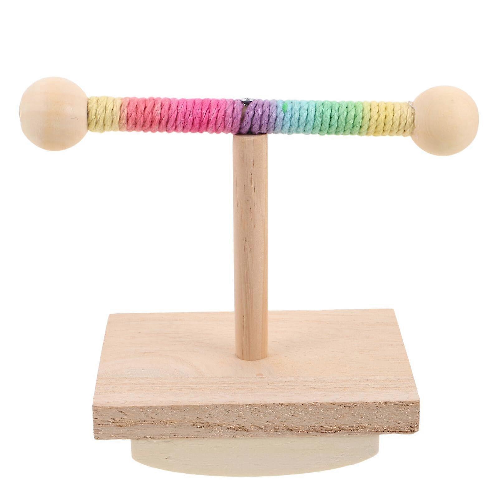 Rocking Perch Stand with Swing for Budgies Cockatiels Conures Macaws Tabletop Play