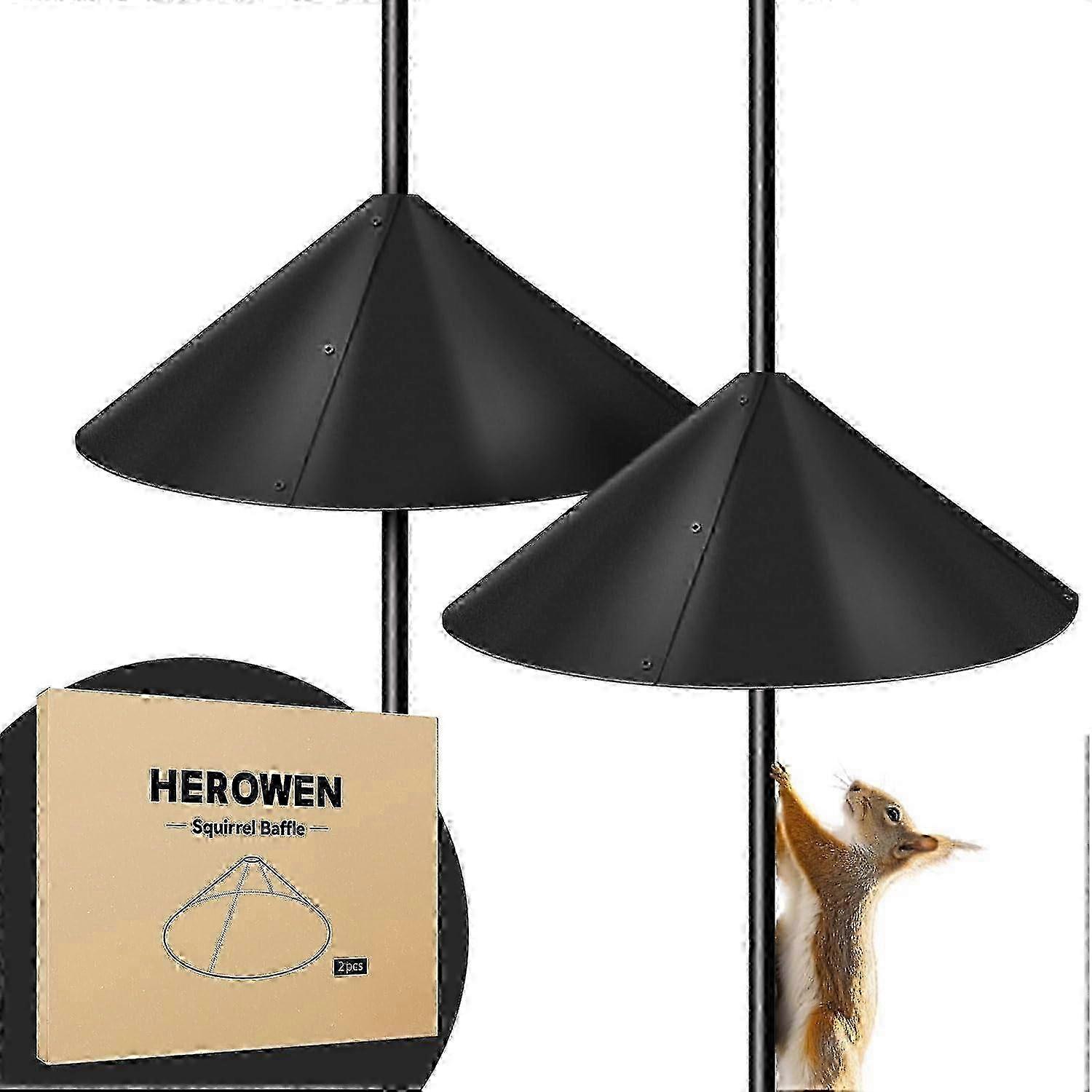 2 packs of squirrel Baffle for bird feeding pole, squirrel preservatives for open air 25-26S