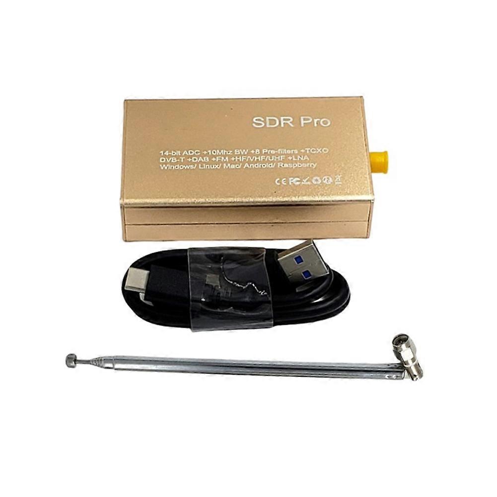 For POP MSI SDR Pro Radio SDR Receiver 14Bit Software Defined Radios 10KHz-2GHz Wideband SMA Connector 50ohm 185mA