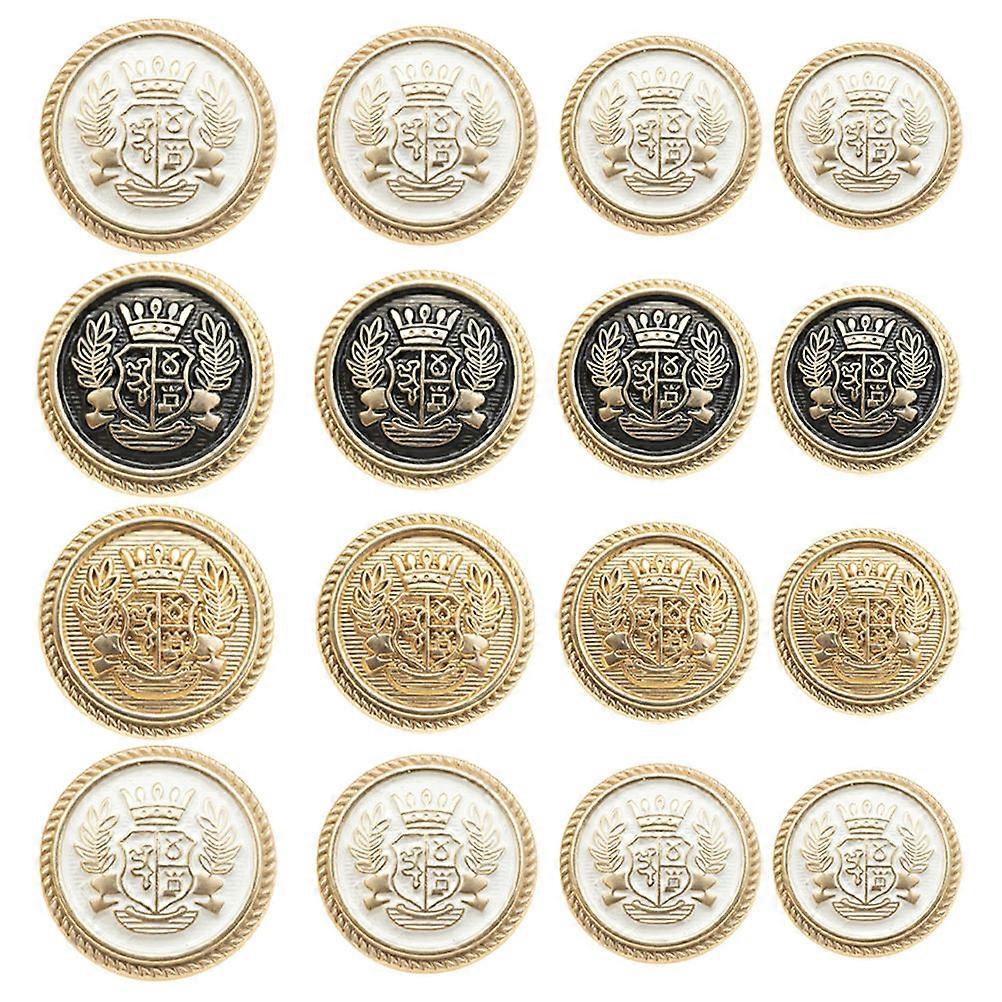 16pcs Sewing Buttons Delicate Alloy Decorative Button British Styled Button