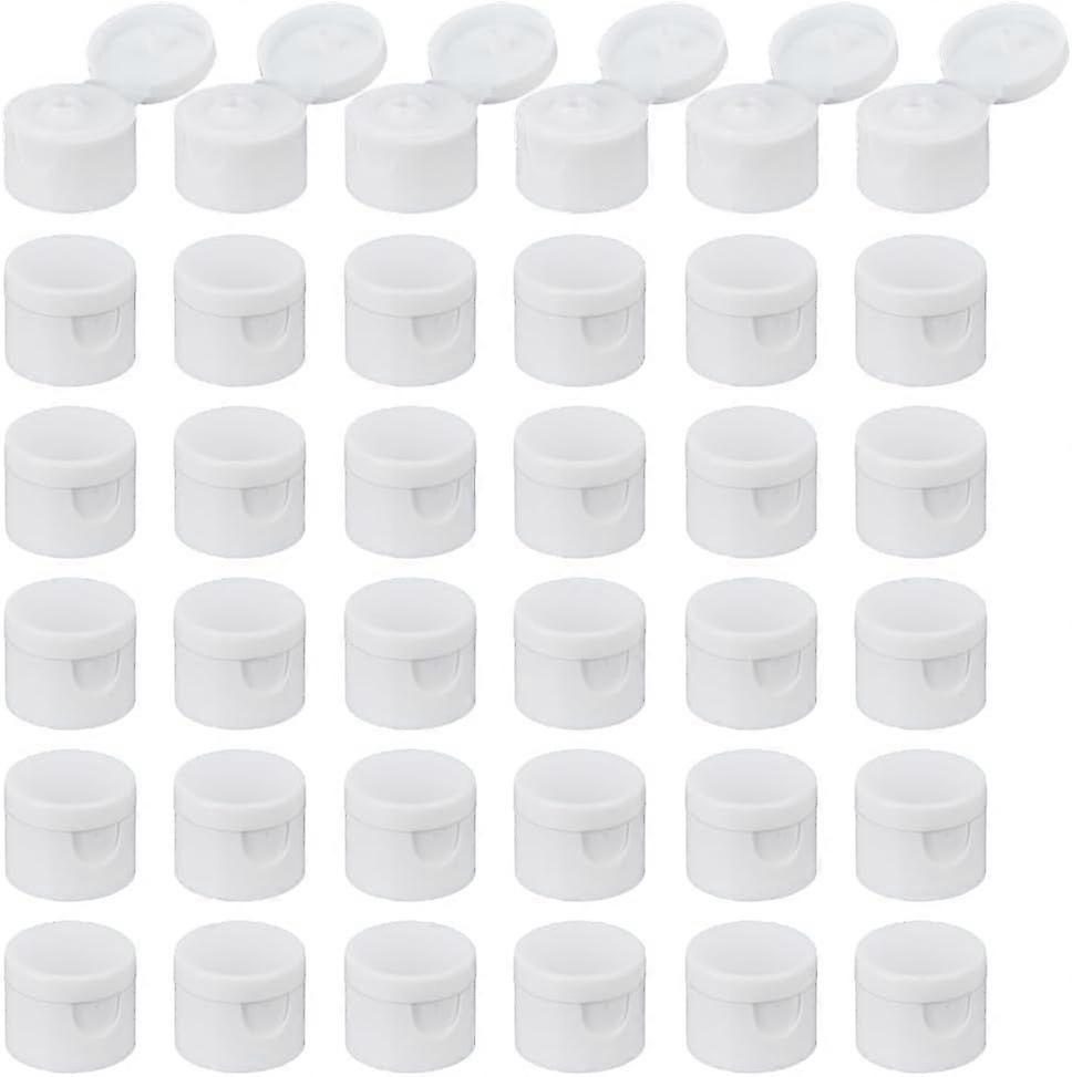 36Pcs 20/410 Flip Top Dispensing Cap White Replacement Condiment Caps Reusable Plastic Bottle Cap Flip Top Lids for Shampoo Moisturizer Squeeze Bottle