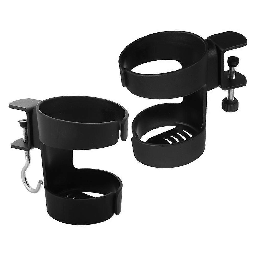 Office Desk Water Cup Holder Clamp for 2Pcs to Secure Drinks on Desk