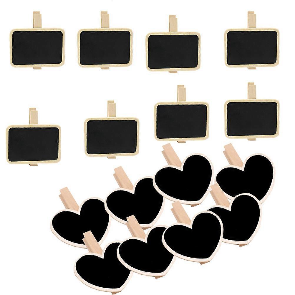 Rectangular Wood Board Message Board For Home Decoration Table Number Display 7x5cm Assorted Color 32Pcs