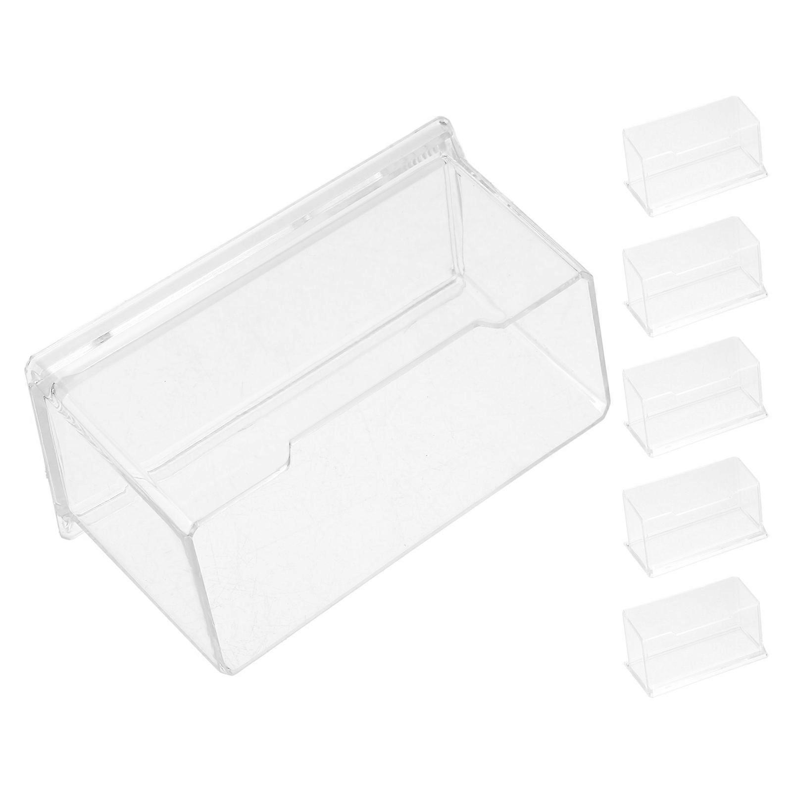 Business Card Holders Transparent Acrylic for Easy Access 6Pcs Display