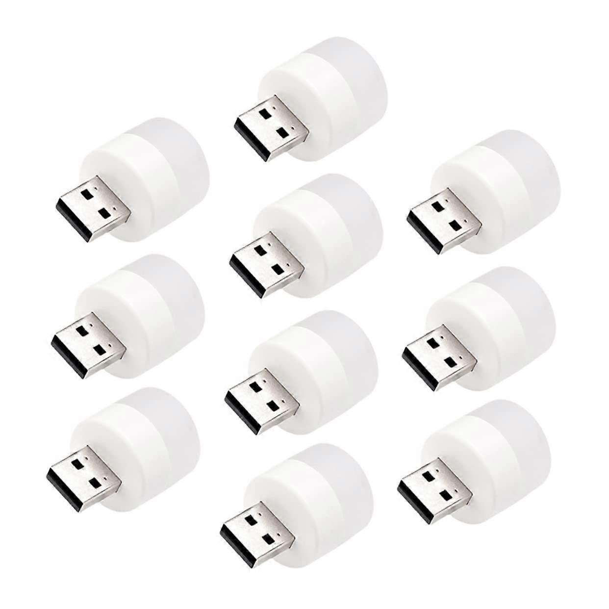 10pcs USB Night Light LED Atmosphere Lamp Energy Saving Compact Lighting for Home Car Bedside