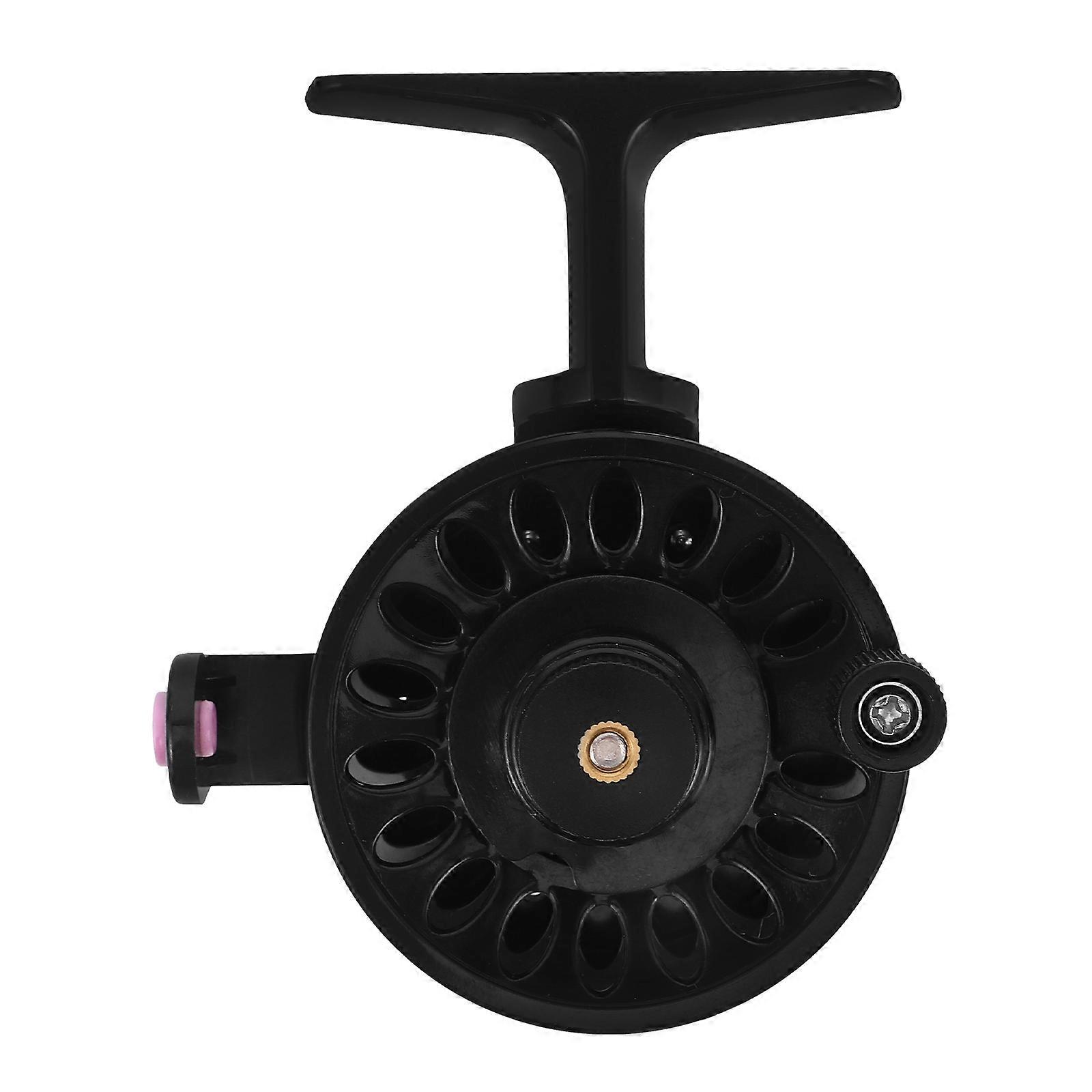 Lightweight Fly Fishing Reel for Easy Front Drag Control Black ABS
