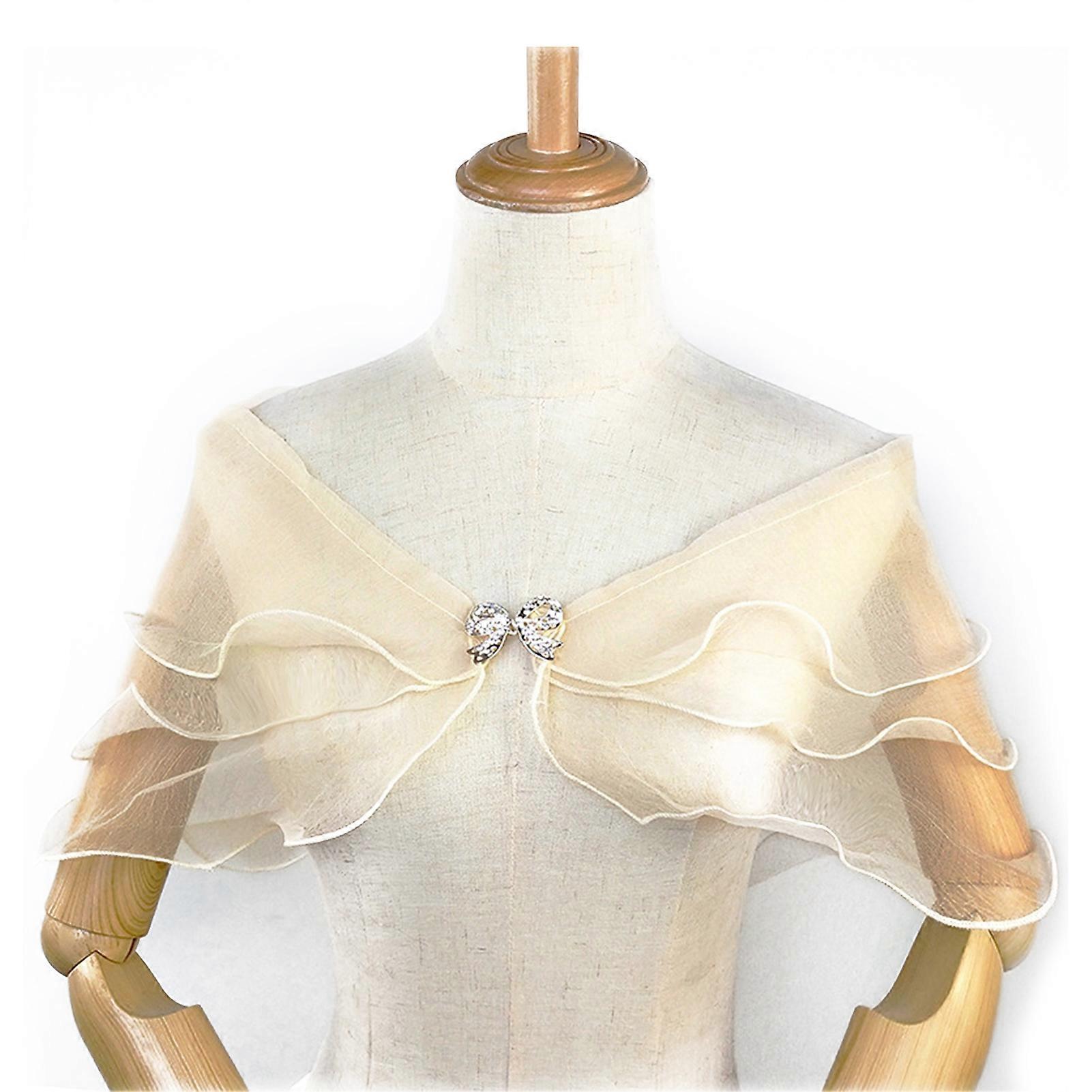 Foulards enveloppants en chale de mariage transparents, pratiques �� porter avec un bon effet drap��, adapt��s aux v��tements de f��te de mariage