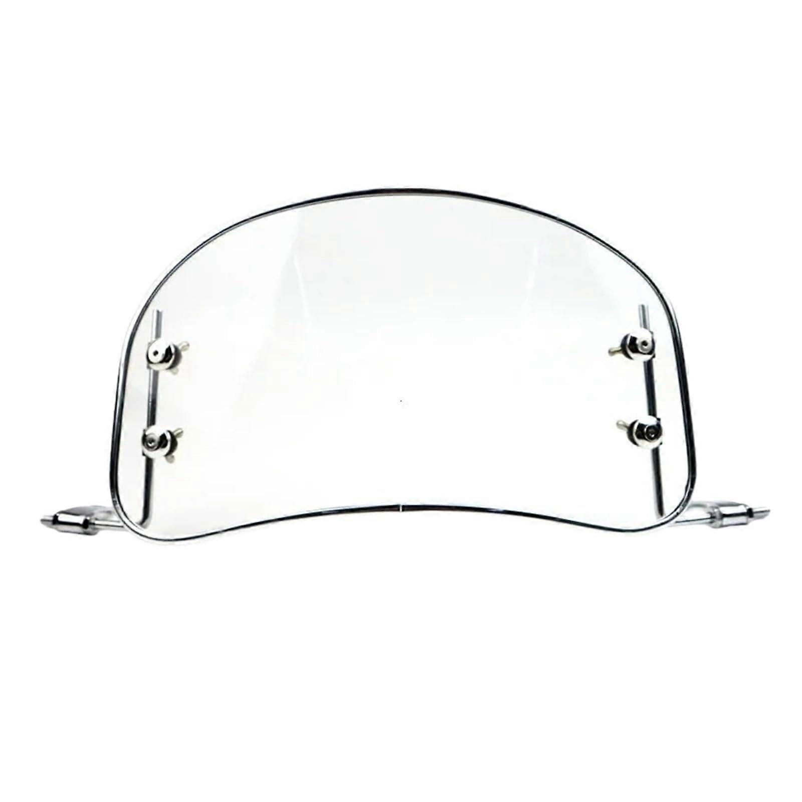 Universal Transparent Motorcycle Windshield Wind Deflector for Scooter and EBike, Noise Reduction