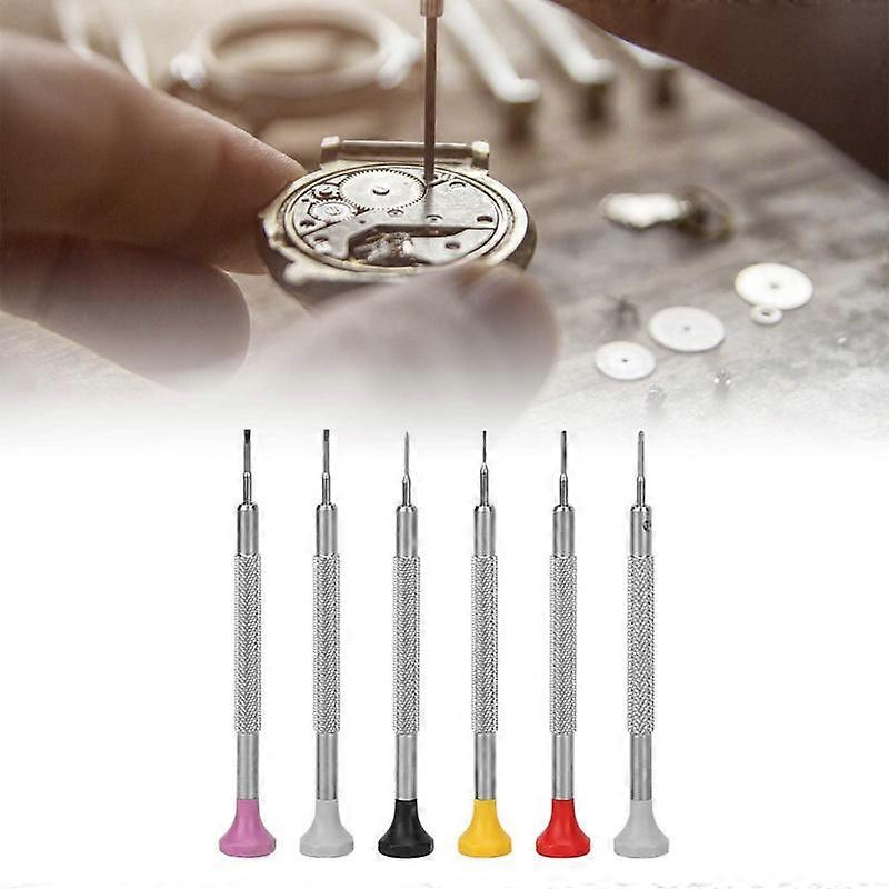 0.8-1.8mm Flat Type Screwdriver Watch Repairing Driver Tool 6pcs / Set