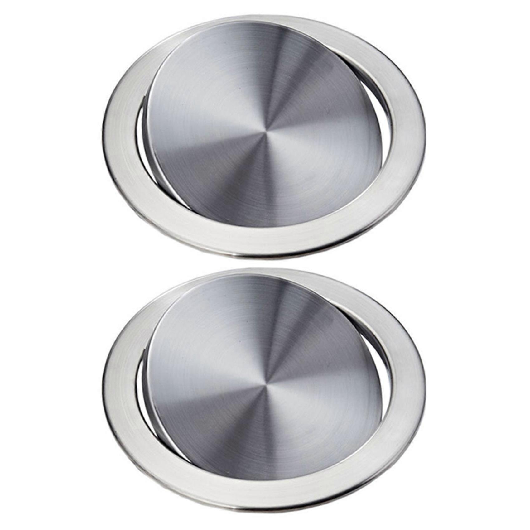 2X Garbage Flap Lid Trash Bin Cover Flush Built-in Balance Swing Flap Garbage Lid for Kitchen Counter Top D
