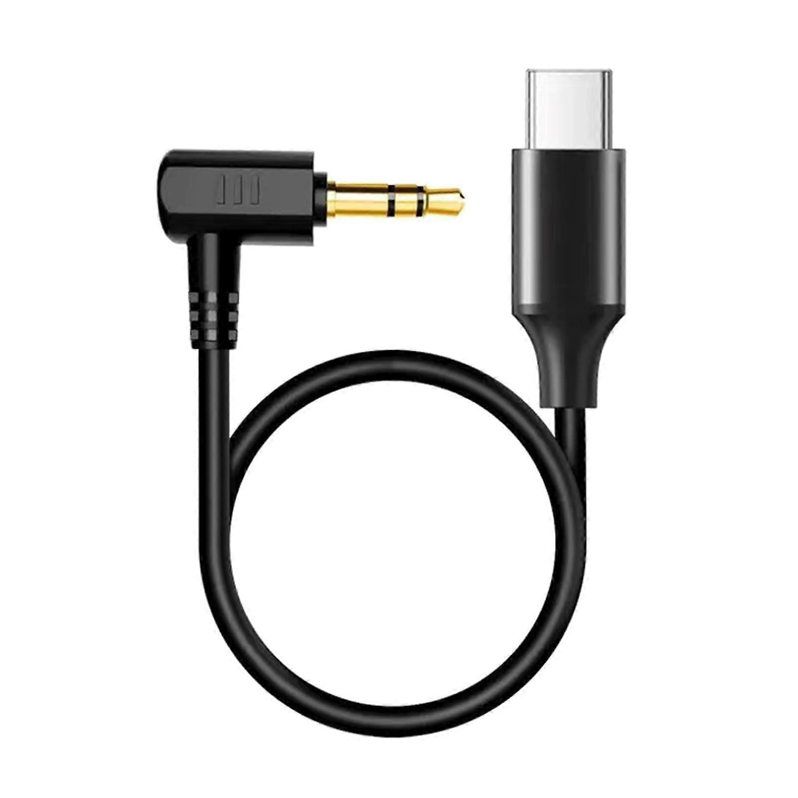 20cm USB C to 3.5mm Microphone Adapter Lossless Audio for Action Cameras Live Streaming