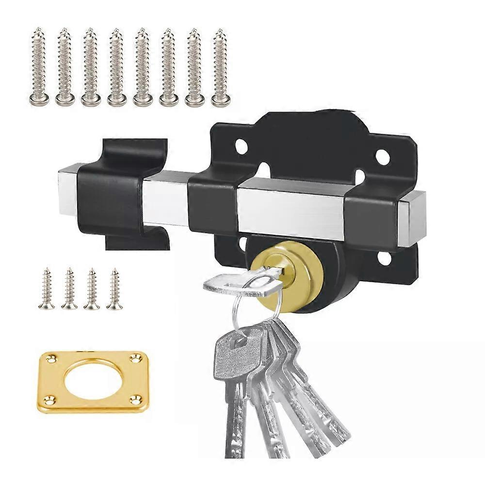 2piece 70mm Security Garden Shed Gate Lock Long Throw Locking Double Locking