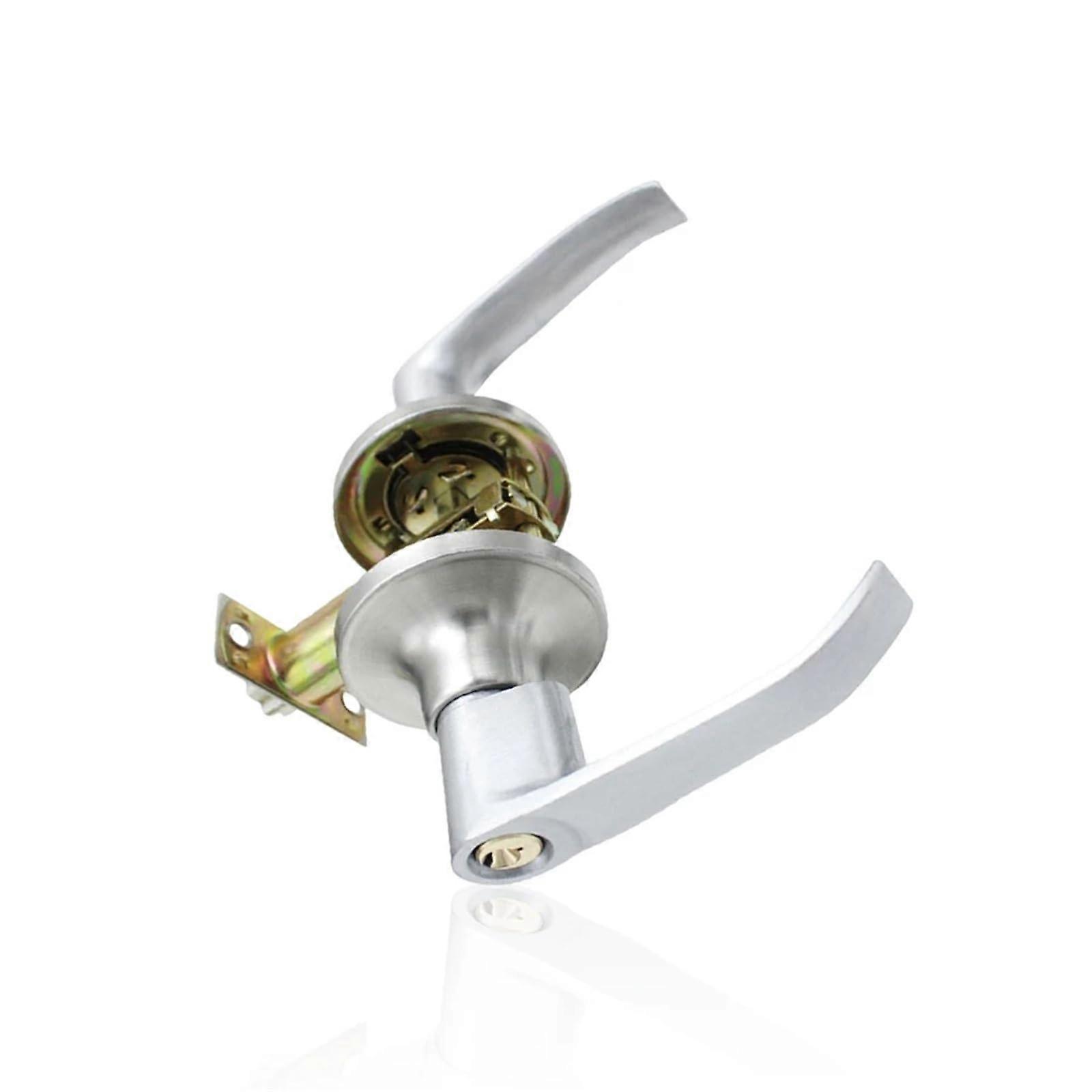 Door Knob with Key, Timeless Round Design for Bedroom Interior Privacy, Easy Installation