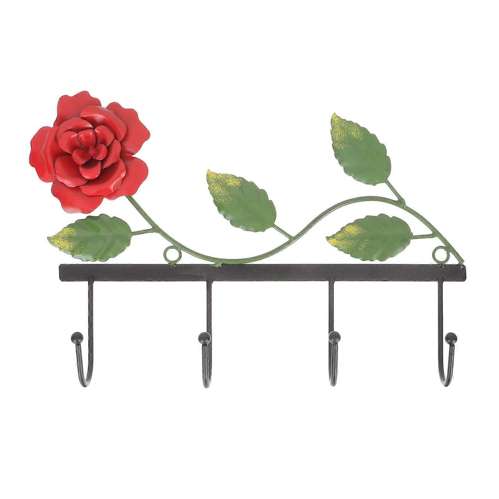 Vintage Rose Wall Hooks Coat Rack HeavyDuty SpaceSaving Design for Hats Clothes Keys