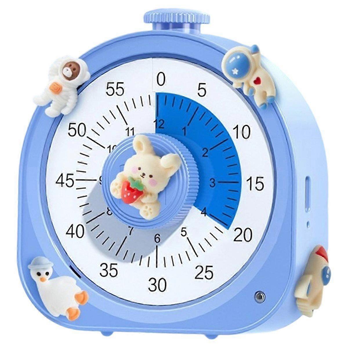 Pink Blue 60 Minutes Visual Timer Classroom Countdown Timer Silent Timer Management Tool for Home,