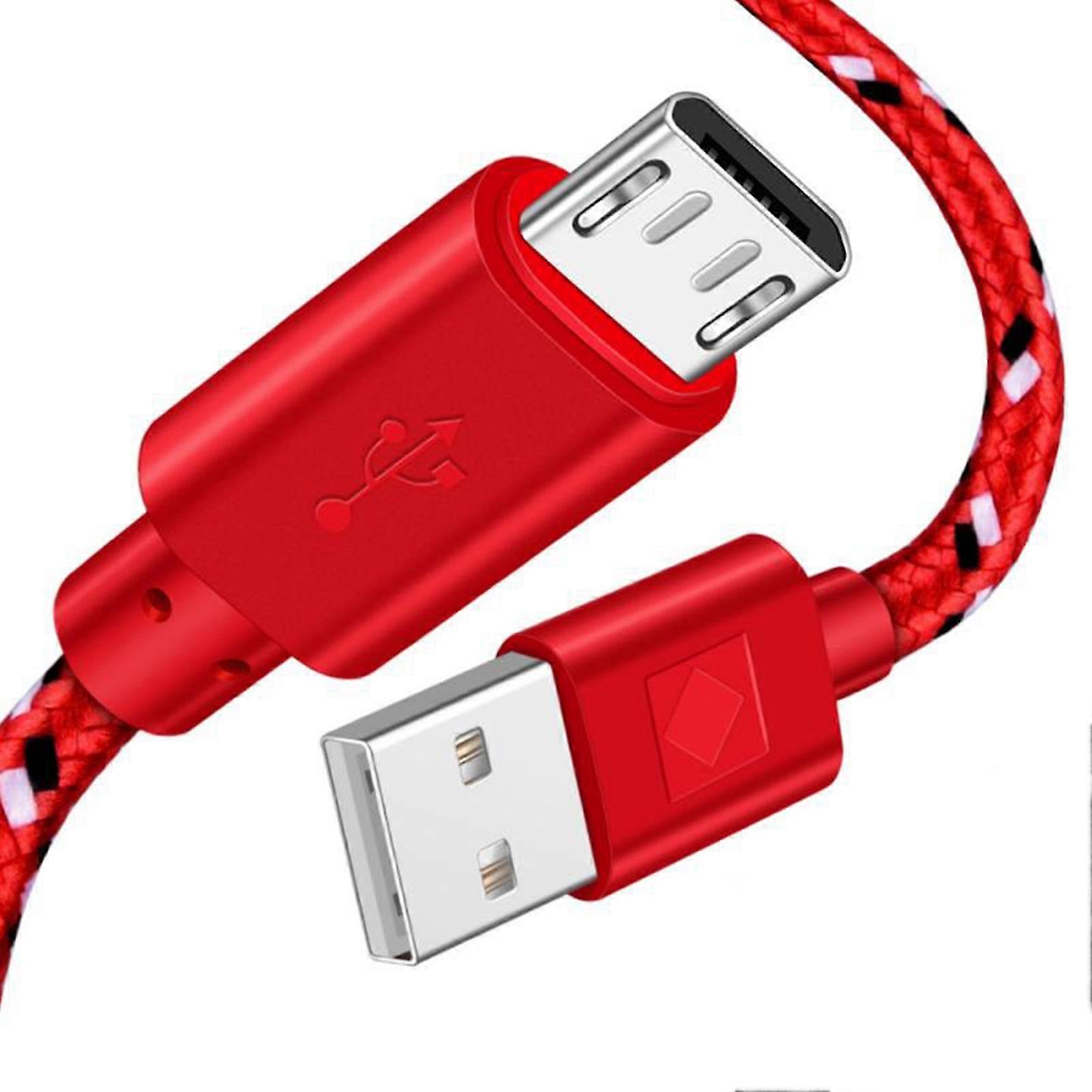 25-26 200cm Portable Lightweight Fast Charging Micro USB Line Colored Braid Data Cable