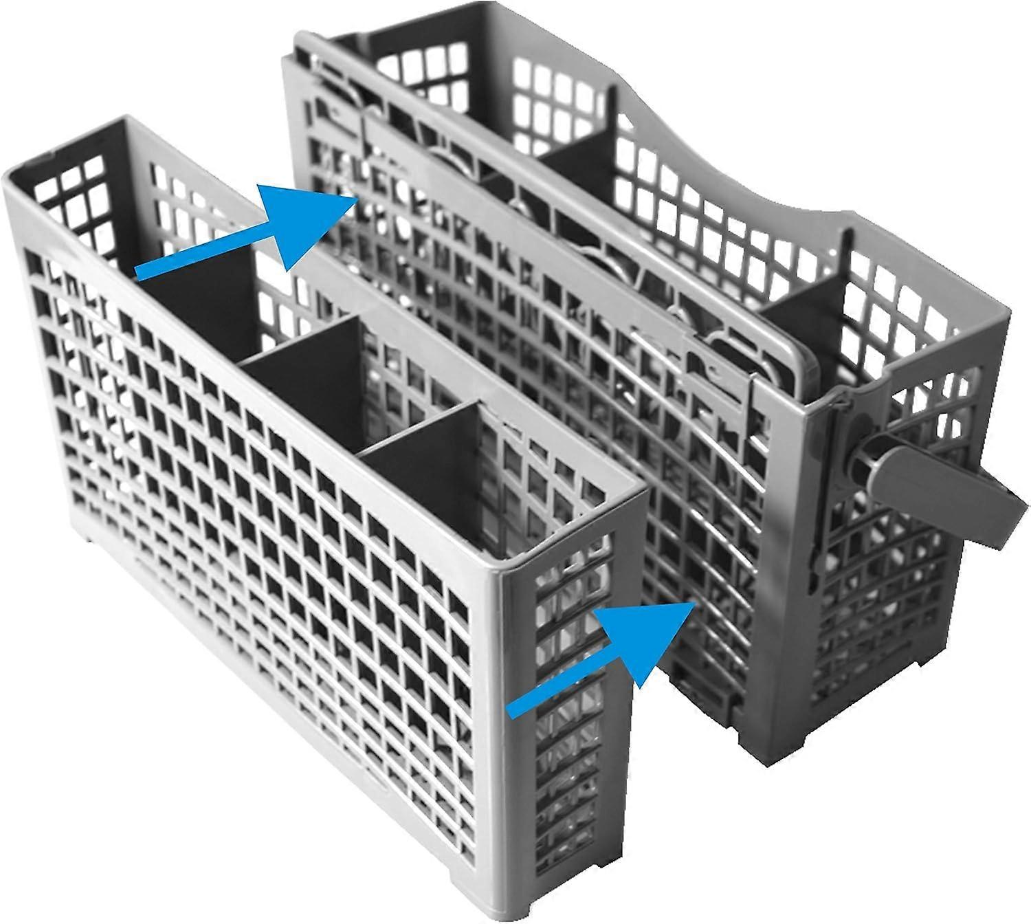Universal Dishwasher Silverware Basket with Foldable Handle, Utensil Holder Compatible with Bosch Whirlpool KitchenAid
