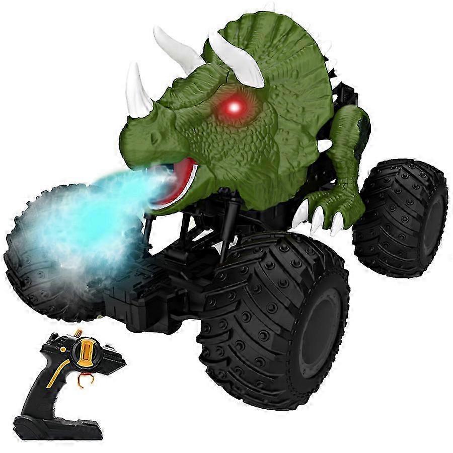 25-26 Boys Remote Control Dinosaur Car - Spray Function, Off-Road Action