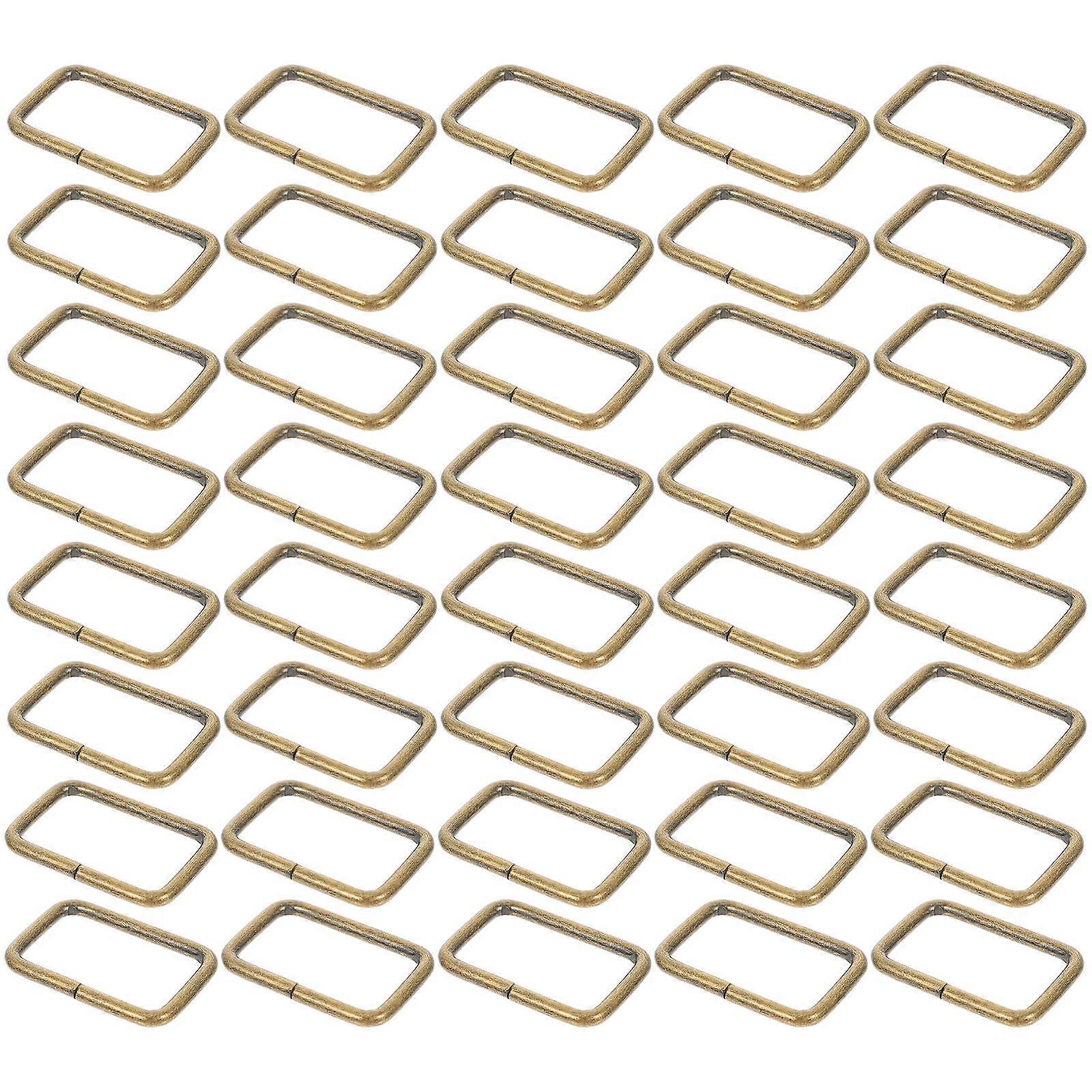 Handbag Belt Connector Rectangular Buckles Gift Giving Golden Connecting Straps 100Pcs
