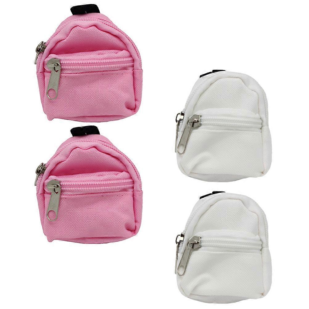 Mini Backpack Toy Doll Mini Backpack Decorative Doll Schoolbag 4Pcs