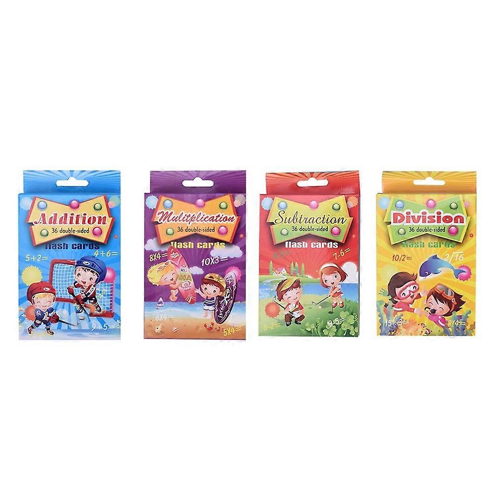 Subtraction Flash Cards Math Set Educational 4Sets for Kids Learning