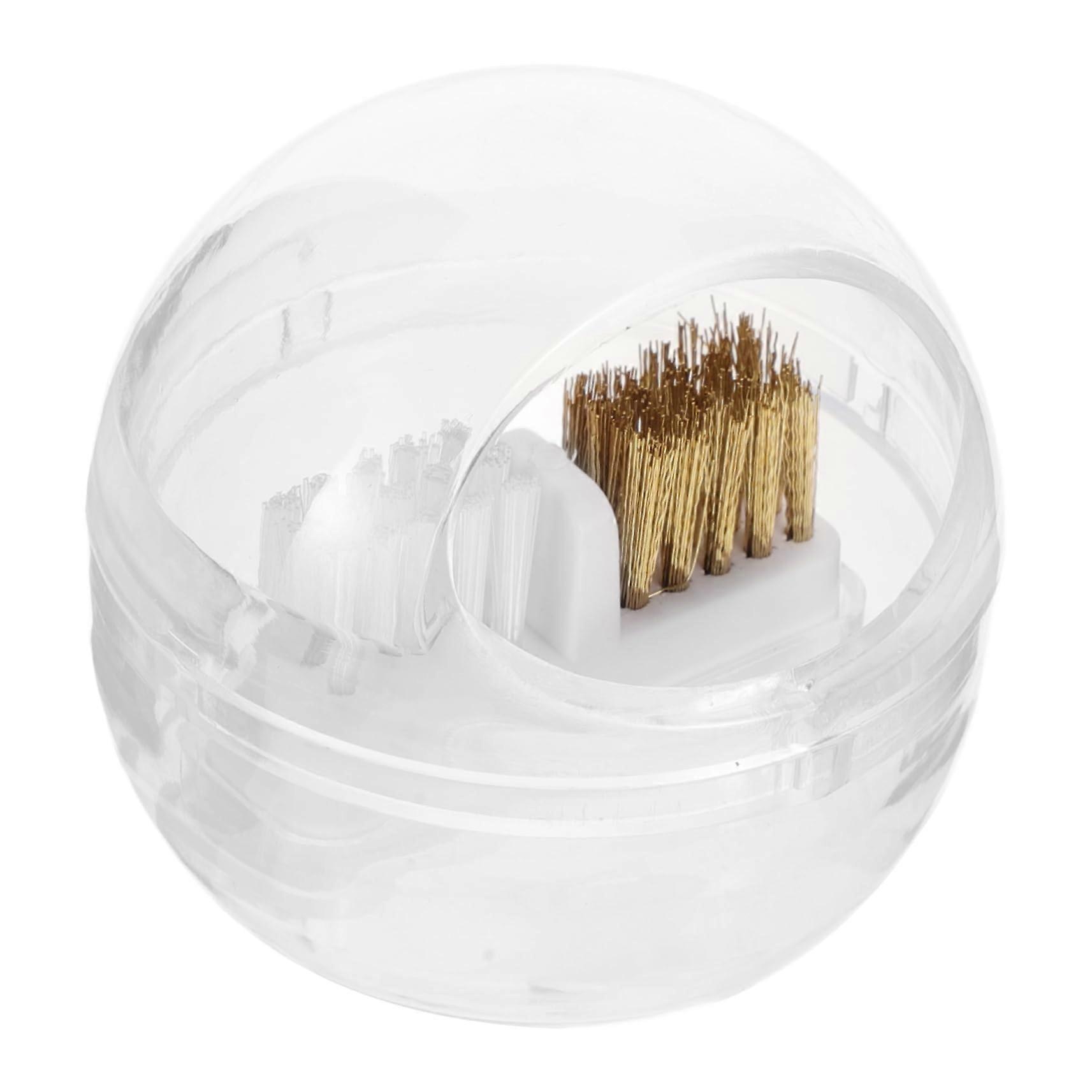 Nail Drill Bit Cleaning Brush Set with Plastic Cover for Easy Manicure Tool Maintenance
