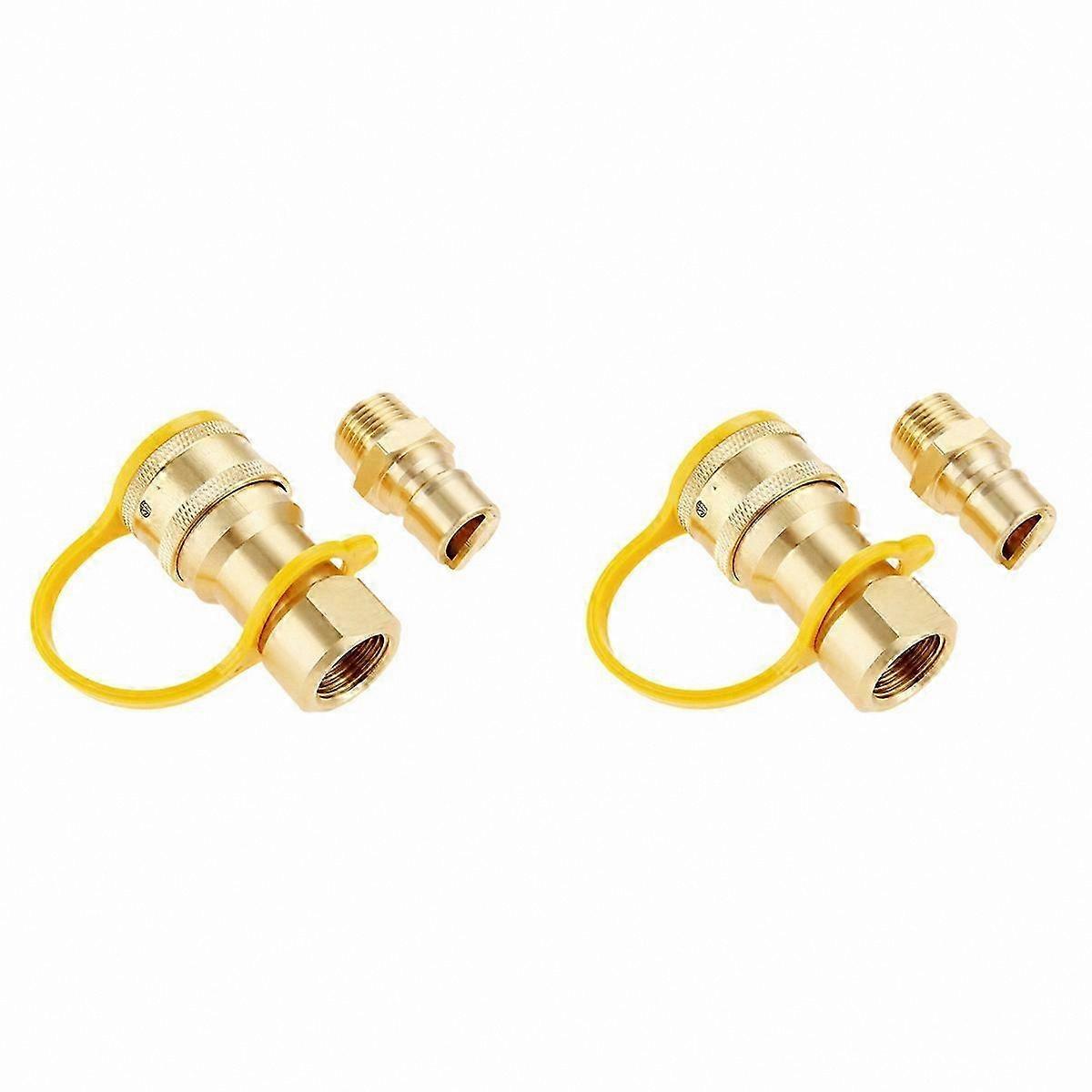 Propane Gas Quick Connect Fitting Adapter, 1/2 Inch Solid Brass Connector for Secure Connections