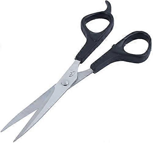 Mini Scissors with Durable Sharp Blades for Precise Grooming Cuts, Compact Plastic Handle, Black