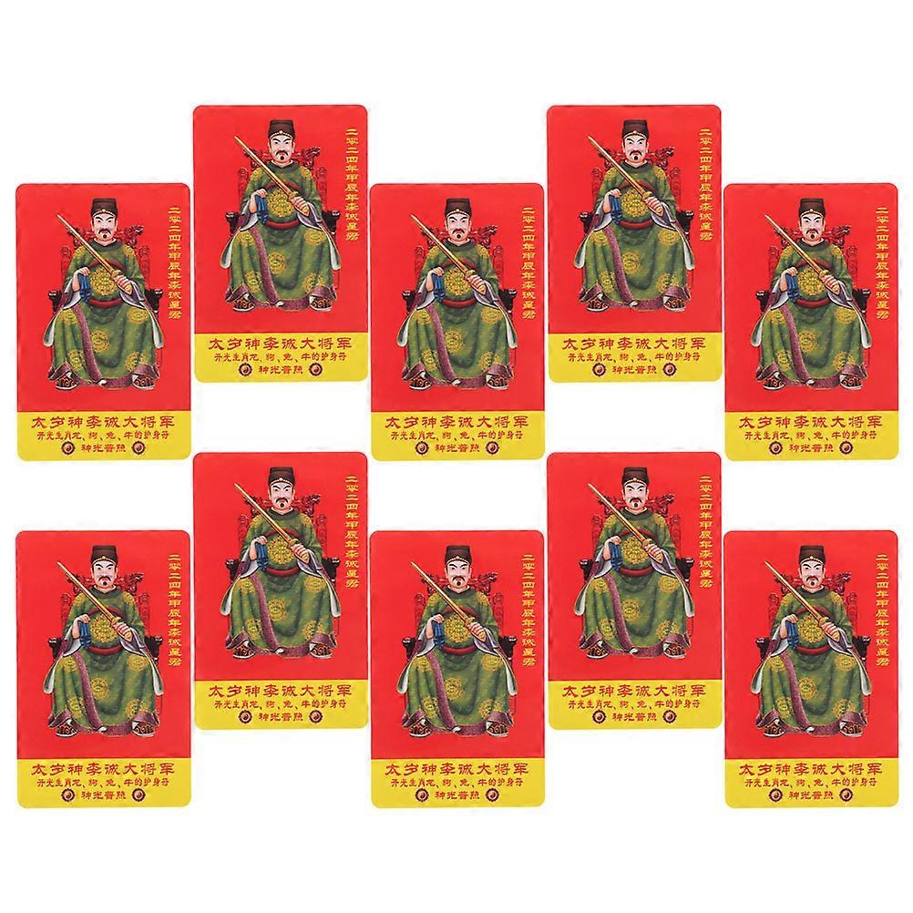 Card Chinese General Auspicious Card for Decor 40Pcs Pack
