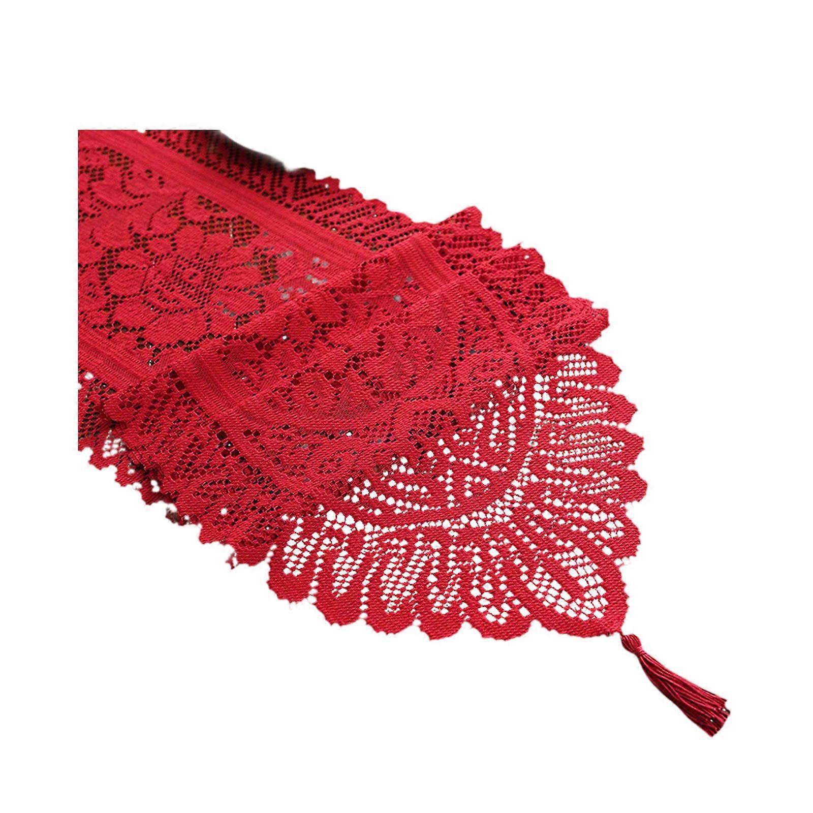 Crochet Lace Table Runner Holiday Party Tablecloth Rectangle