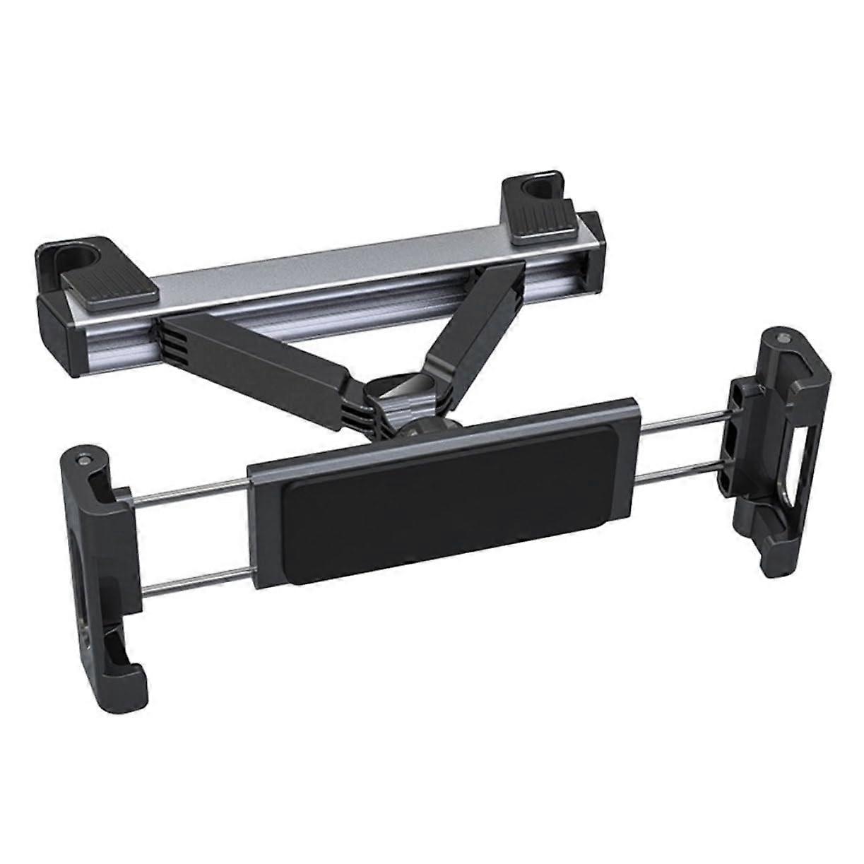 Car Headrest Tablet Holder and Phone Mount with Adjustable Telescopic Arm for Backseat Hands Viewing