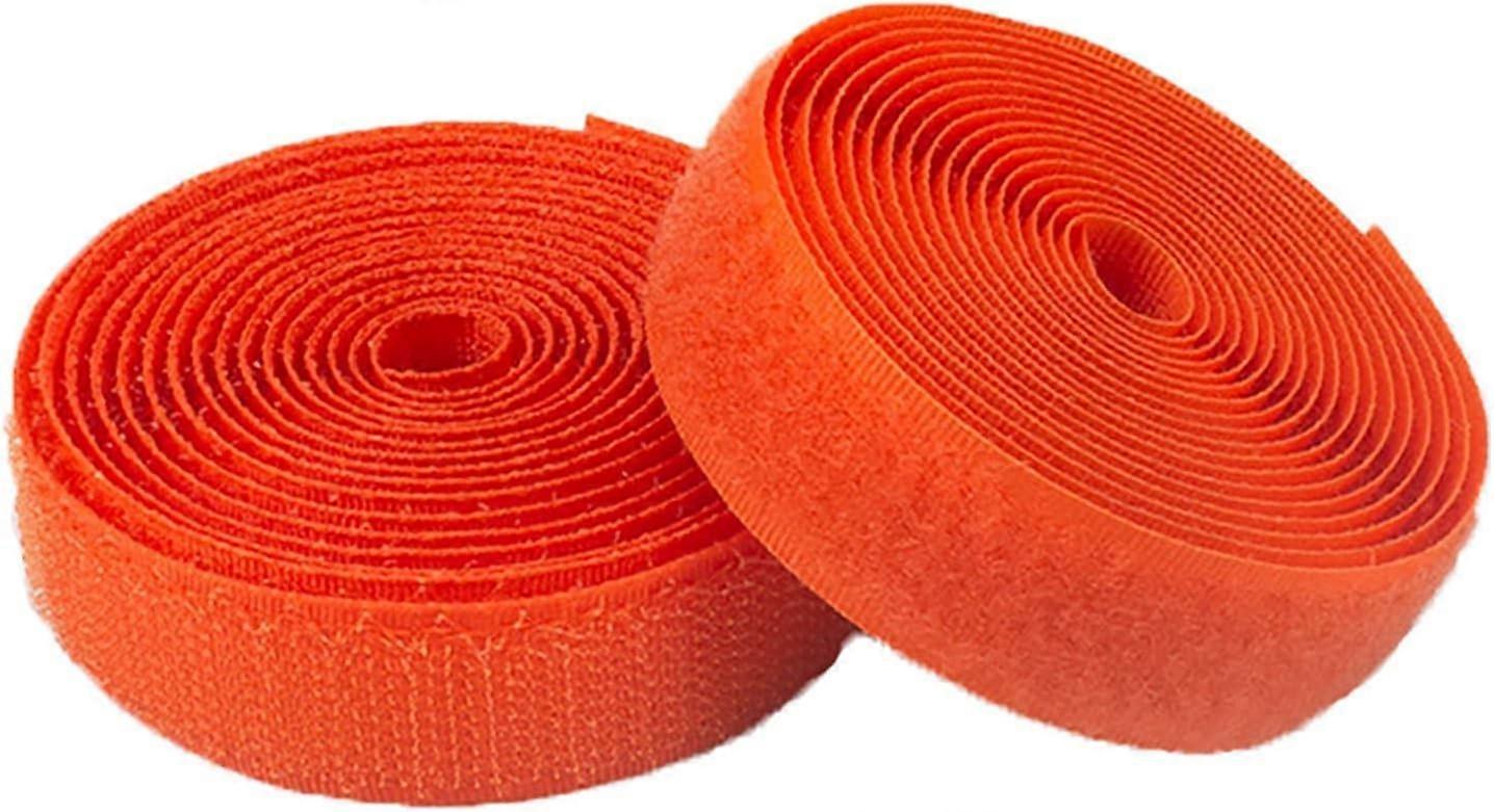 Hook and Loop Tape Sewon 20mm Nonadhesive Nylon Roll Orange 2cm x 10m Reusable