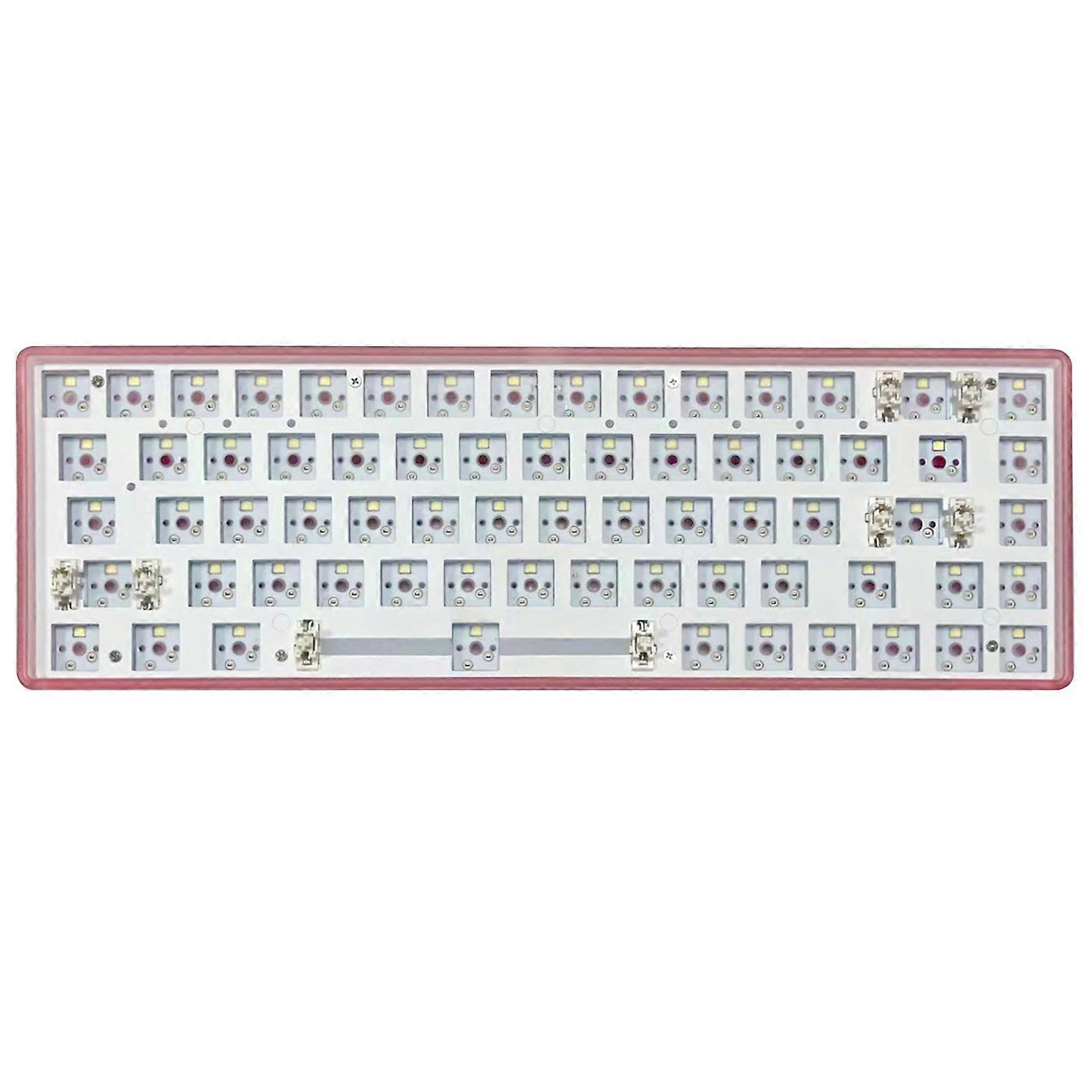 68-Key Hot Swappable Wireless+USB Wired+Bluetooth-compatible Mechanical Keyboard Kit