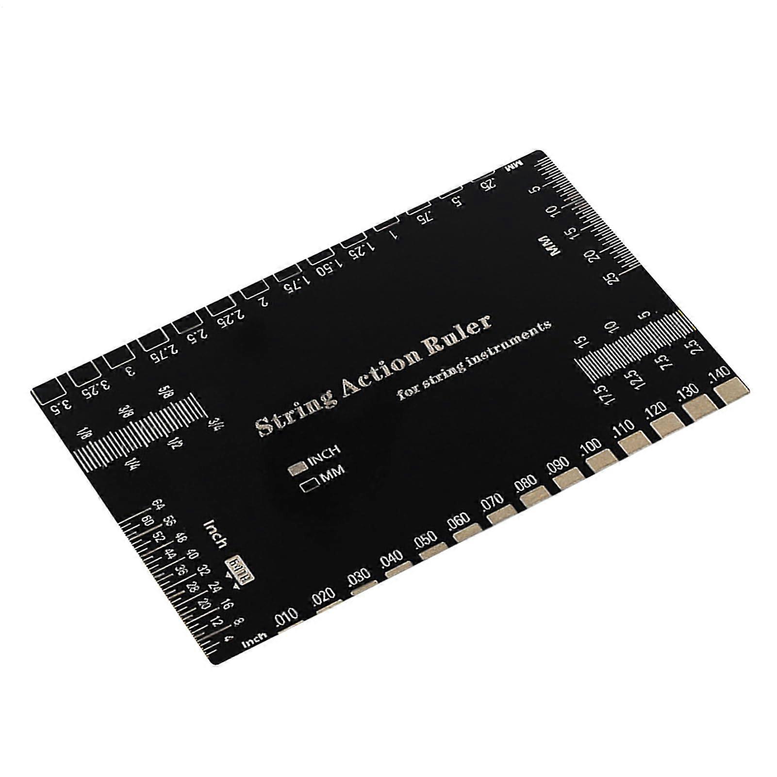 Guitar String Action Ruler Accurate Height Gauge for Quick Setup Guitar Bass Mandolin Banjo