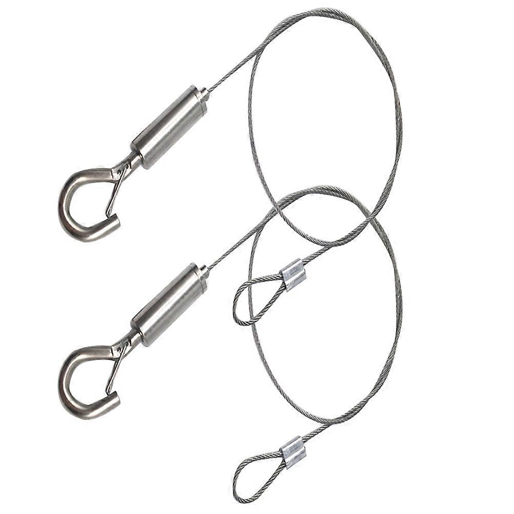 Security Cable For Exhibition Materials 50cm Length Silver Hanging Rope Suspension 2Pcs