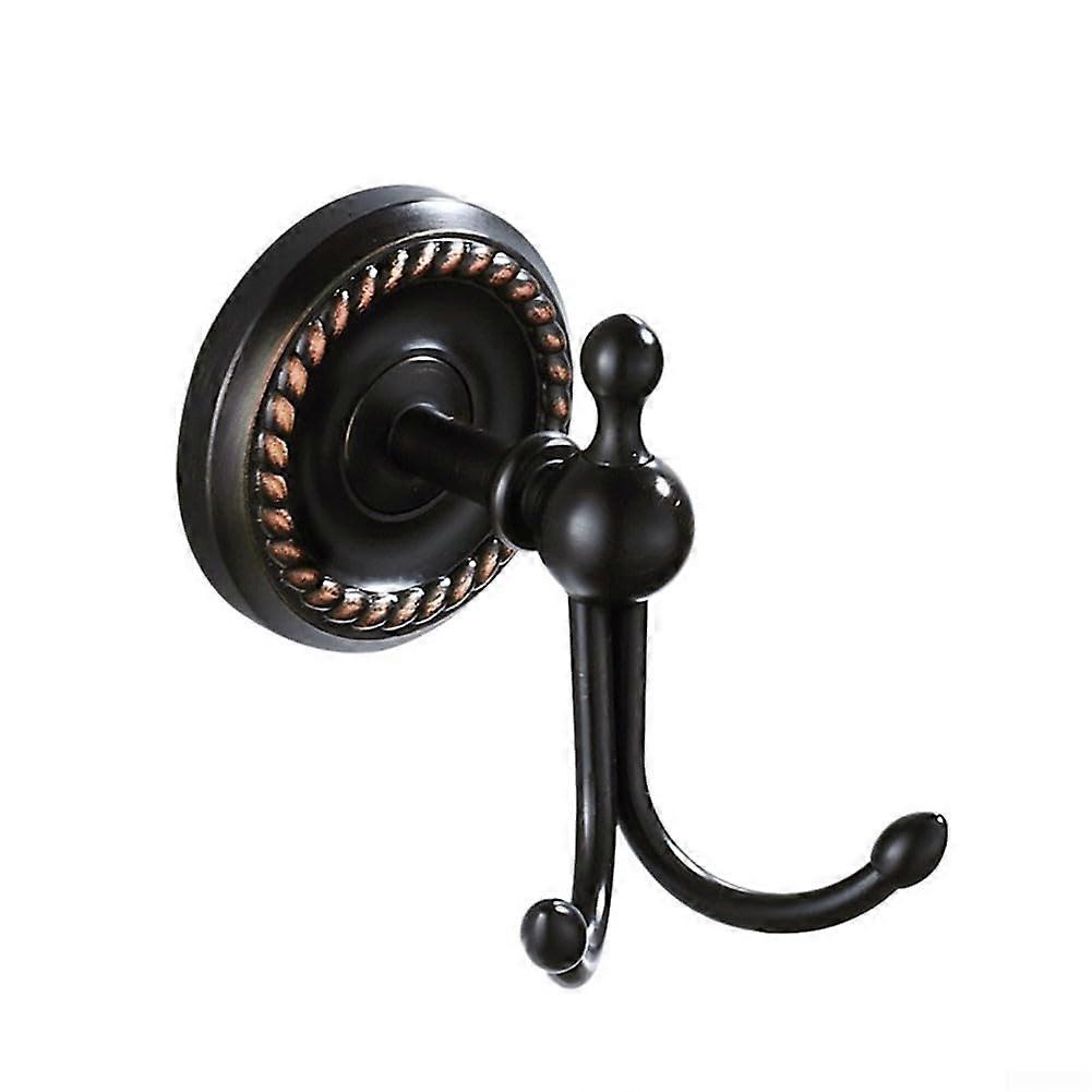 Black Bronze Wall Hook Solid Brass Coat Hook Vintage Bronze Finish for Bathroom Kitchen Bedroom