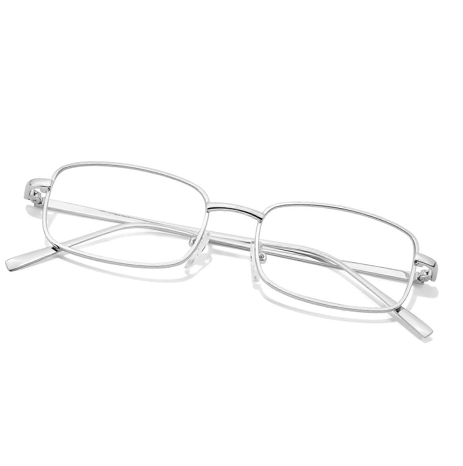 Blue Light Blocking Vintage Rectangle Glasses for Women Retro Metal Frame Computer Eyewear