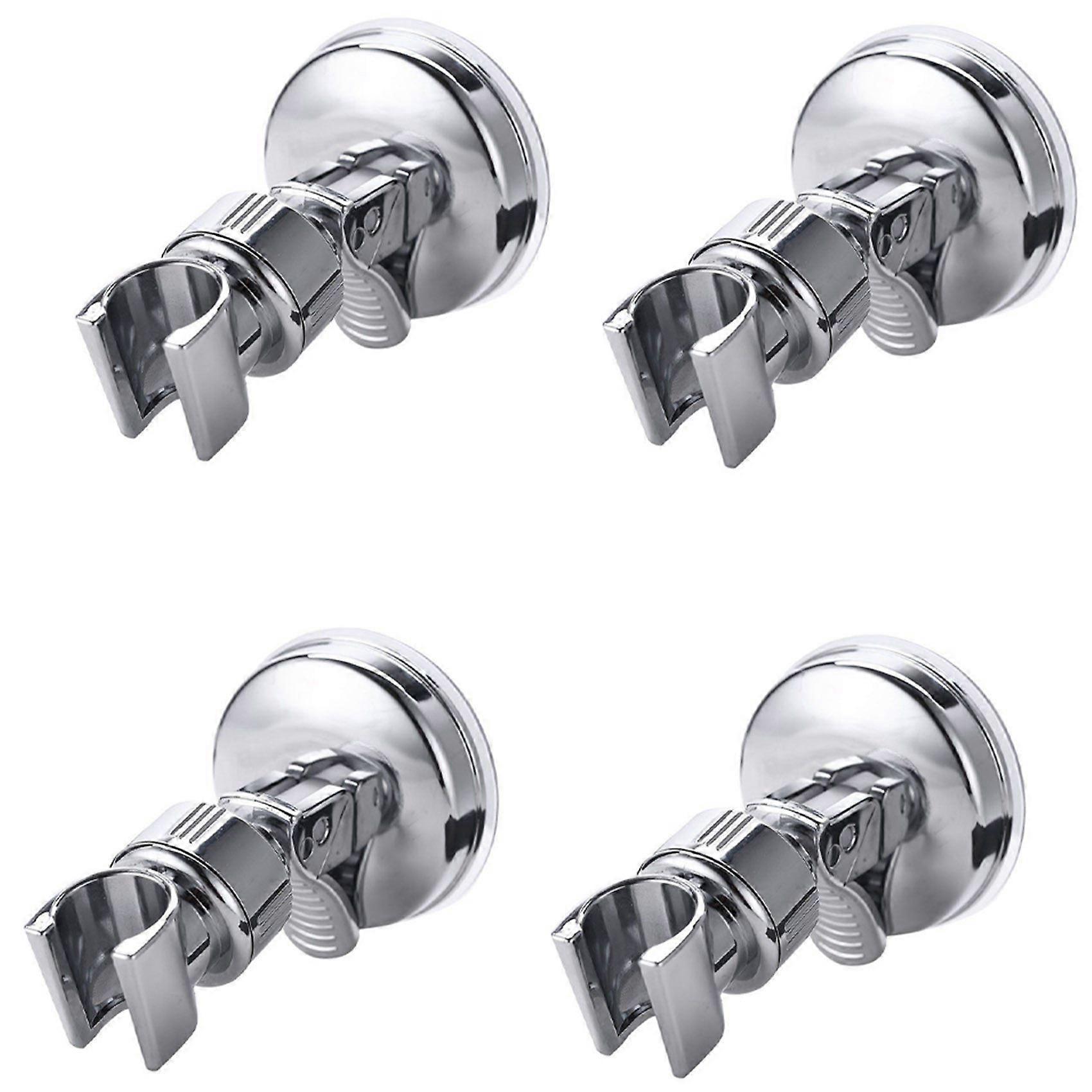 4X Adjustable Shower Head Holder Bathroom Chrome Wall Mount Strong Suction Handheld Shower Bracket
