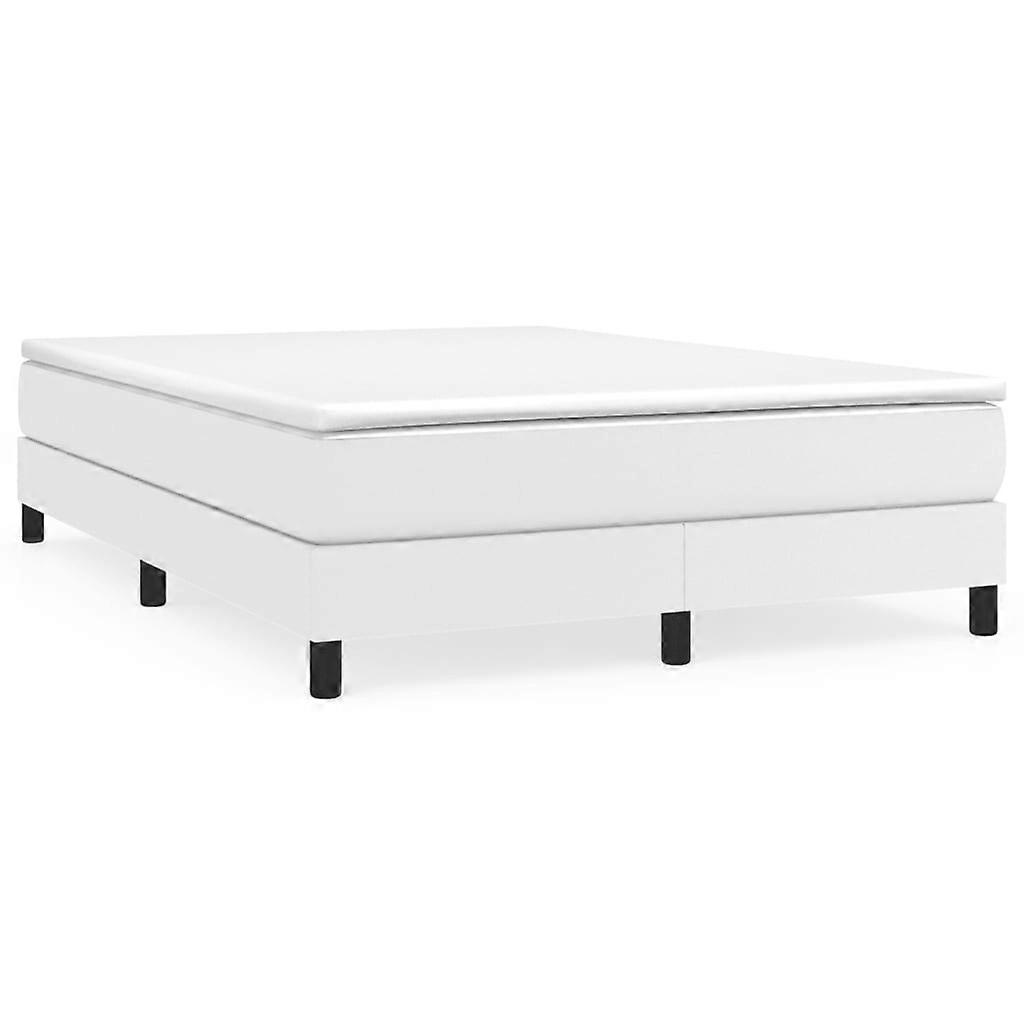 vidaXL Boxspring bed kunstleer wit 140x200 cm