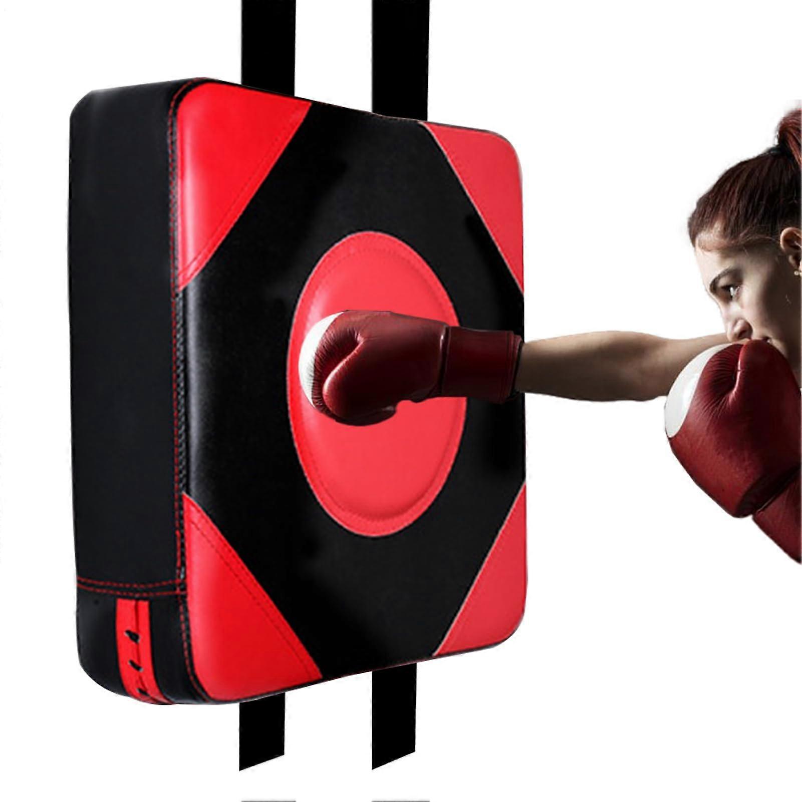 Wall Mounted Boxing Pad with Accurate Strike Target for Muay Thai and MultiSport Training Red