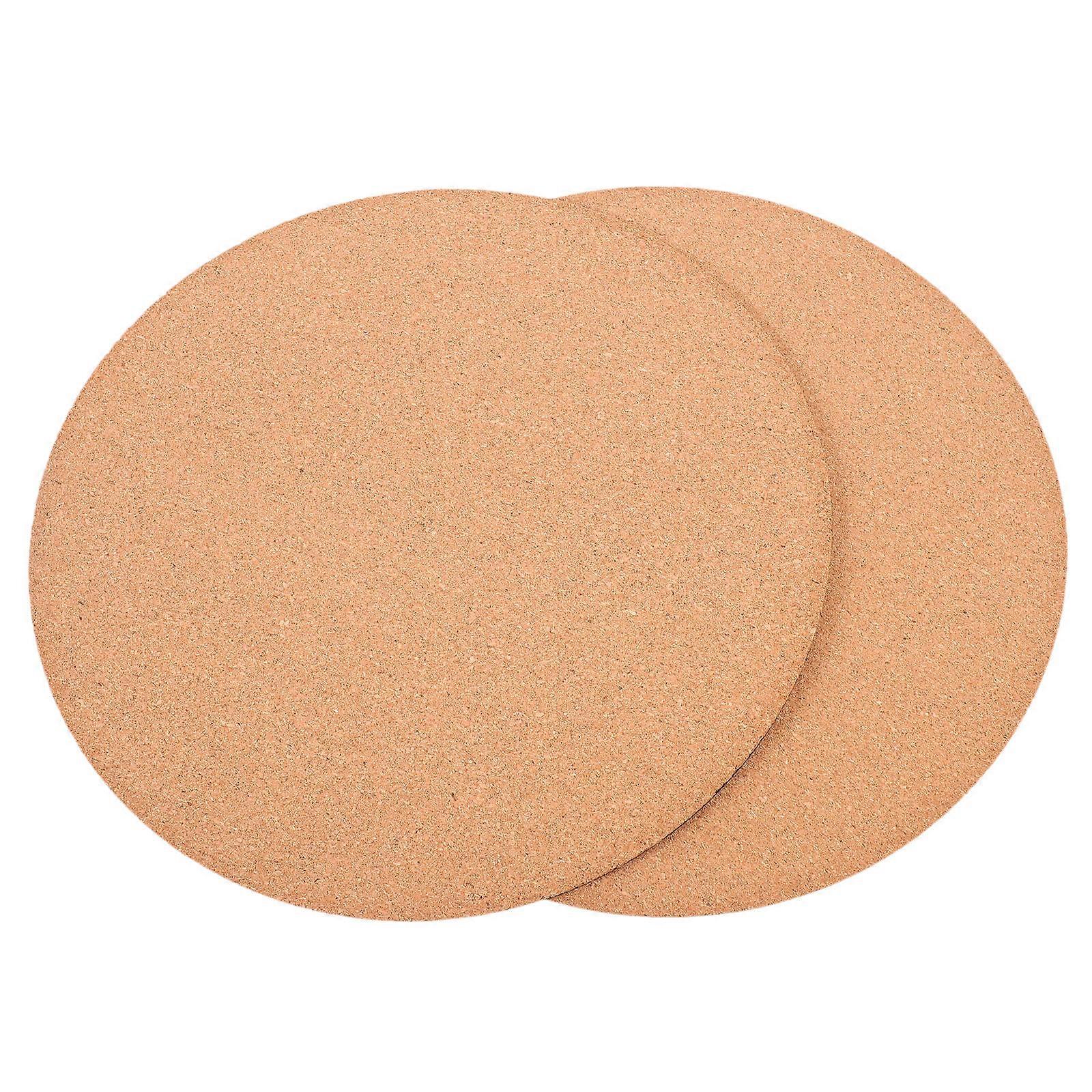 Chocolate Cork Plant Coaster for Flowerpot Use 2Pcs Durable Pads