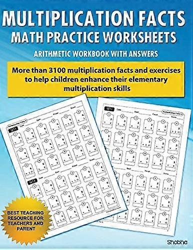 Multiplication Facts Math Worksheet Practice Arithmetic Workbook With Answers: Daily Practice guide for elementary students