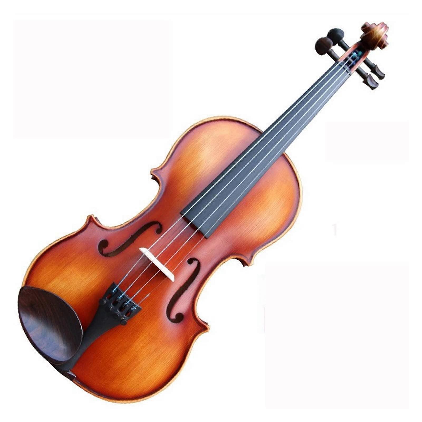 1/2 Size Maple Violin with Tiger Pattern Finish, Handcrafted for Beginners and Students