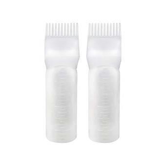 Hair Dye Applicator Bottle with Comb, 2 Pack 6oz for Precise Root Application and Mess Coloring