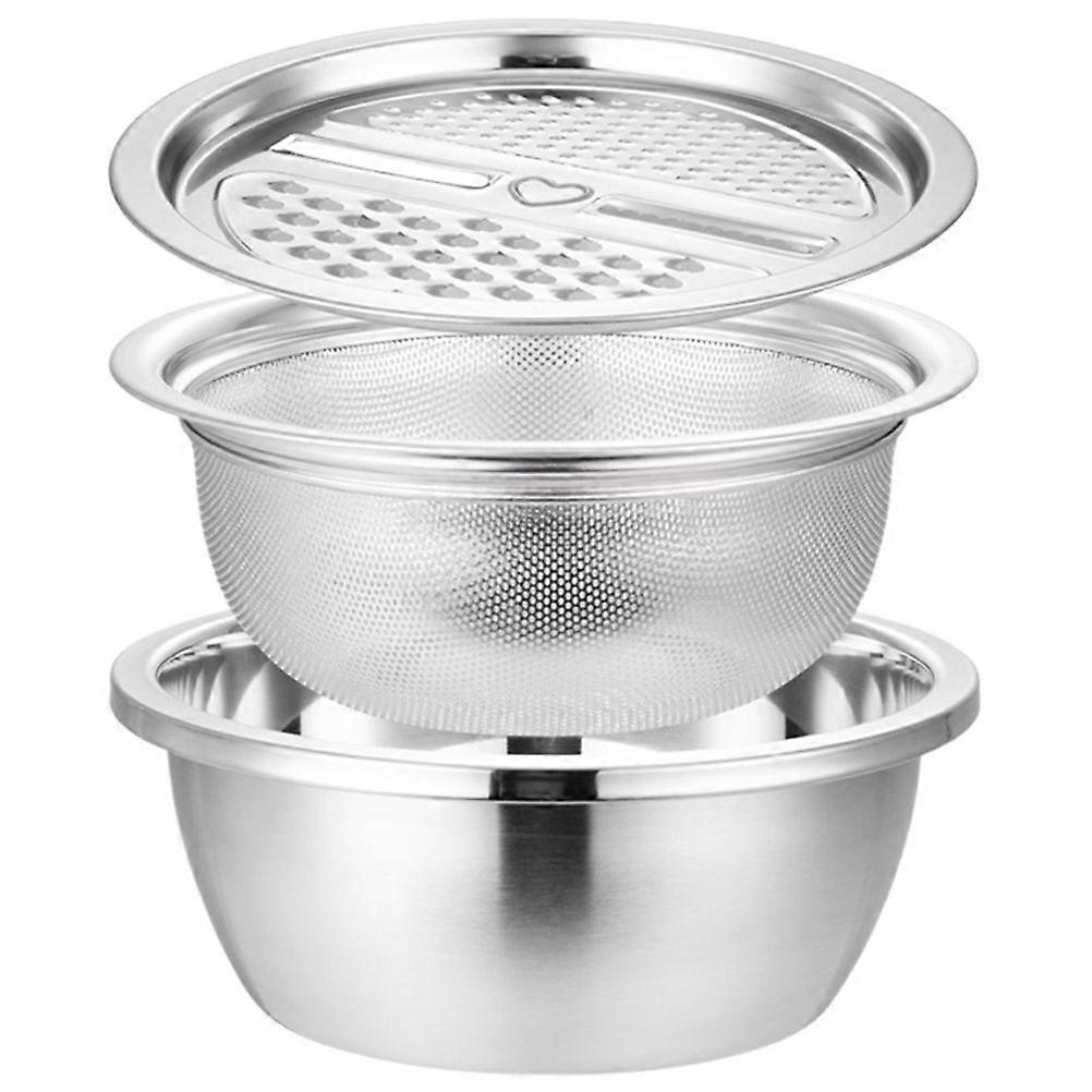 1 Set of Multi-function Grater Basin Kitchen Vegetable Slicer Basin Practical Drain Basin for Kitchen