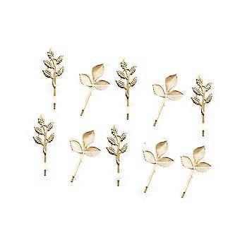 10pcs Leaf Shaped Hair Clip Alloy Hairpins Barrettes Hair Accessories for Women Girls