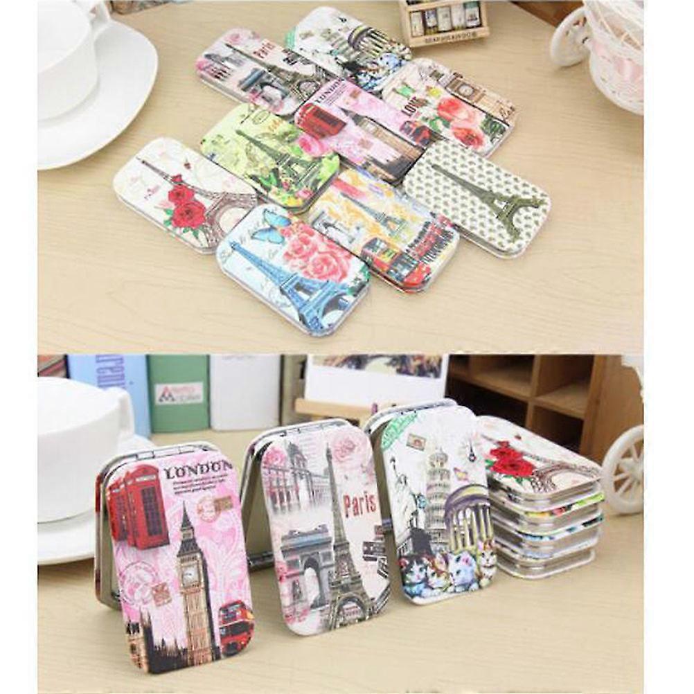Makeup Mirror Rectangular Cosmetic Mirror with Folding Function 2Pcs for Makeup Use