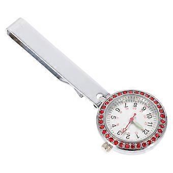 Relógio de bolso com brilho noturno, prático e resistente, ideal para uso médico.